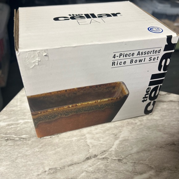 NIB The Cellar 4 piece Assorted Rice Bowl Set - Picture 6 of 8